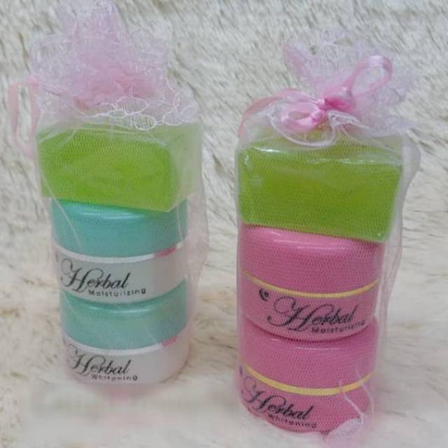 CREAM HERBAL KEMASAN BARU POT PINK HIJAU cream paket