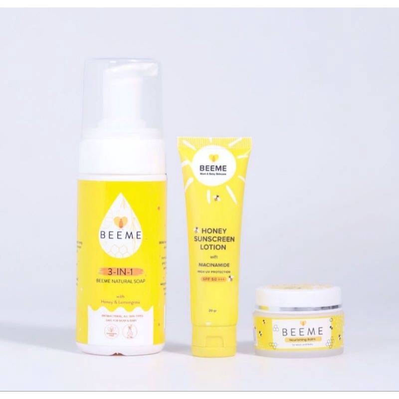 ❤FREE GIFT❤ PAKET BEEME BALM NATURAL SOAP SUNSCREEN LOTION [MITRA RESMI]