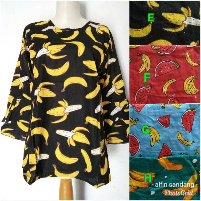 Baju Atasan katun jepang banana @27rb