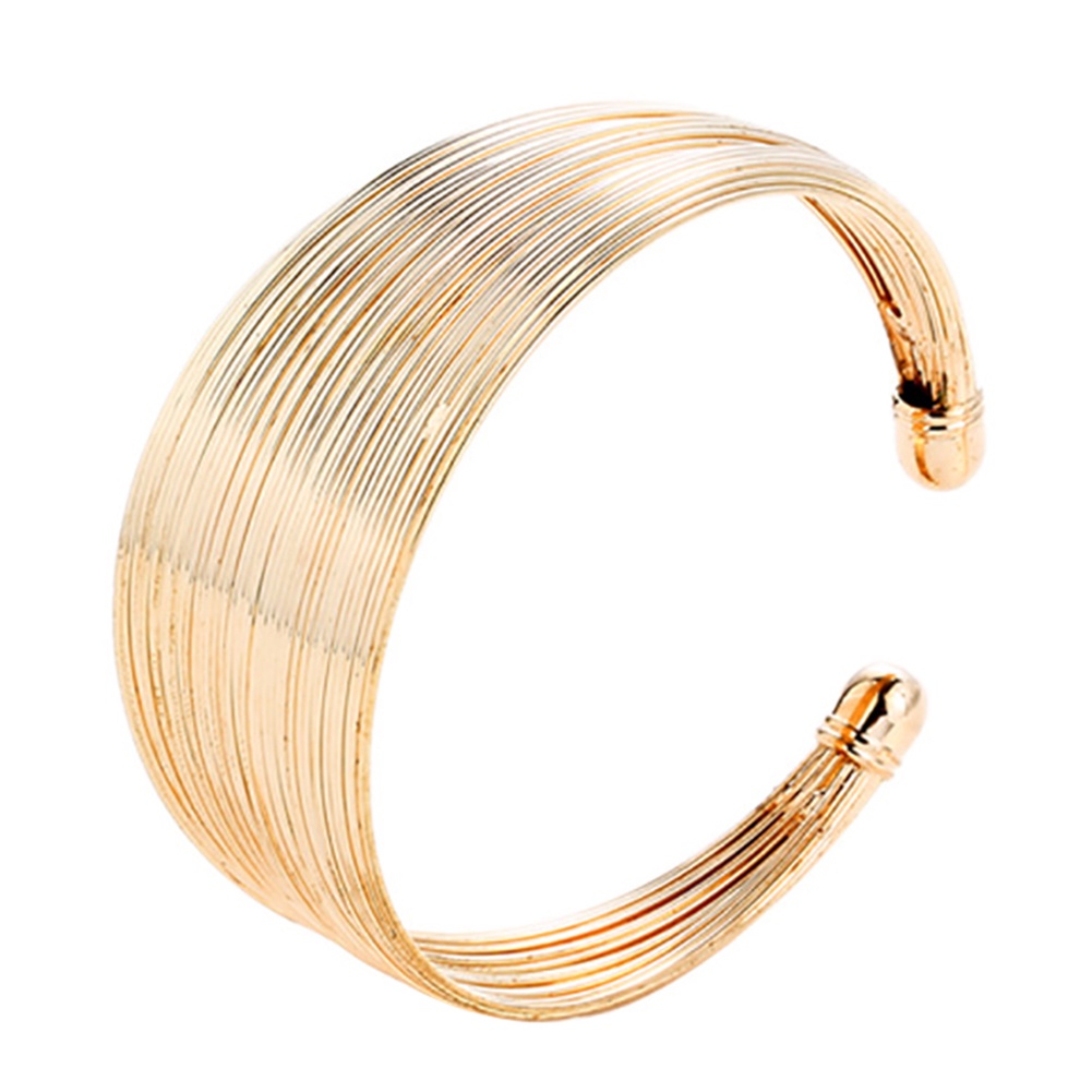 Hu Hu Hu Hu Hu Alat Bantu Pasang Kacamata♡ Gelang Bangle Open Adjustable Desain Kawat Multi Layer Untuk Wanita