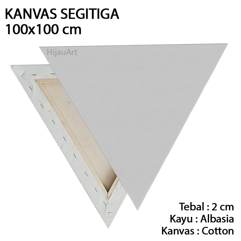

Kanvas Segitiga Untuk Melukis Dengan Spanram Ukuran 100x100cm