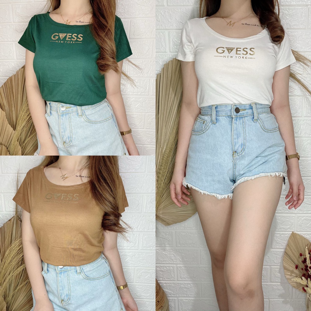 Crop Wanita GS oneck / VIMEL COLLECTION