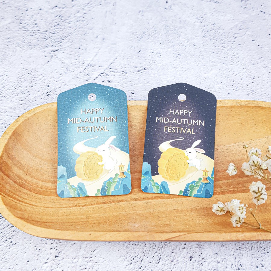 

Hang Tag Mooncake Mini Autumn / Label Kartu Mini Packaging Kue Bulan