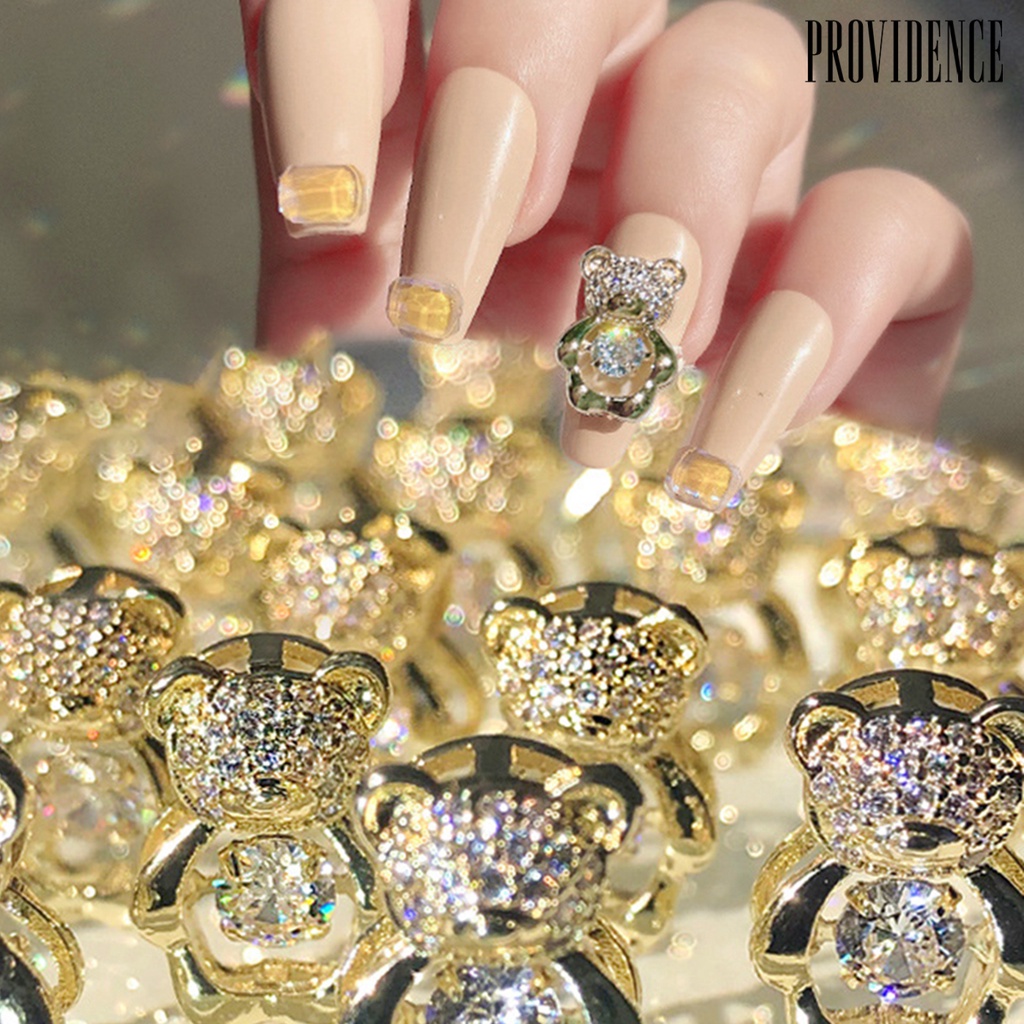 Providence Cute Bear Pattern 3D Nail Art Tips Sequins DIY Decals Sticker Manicure Decor