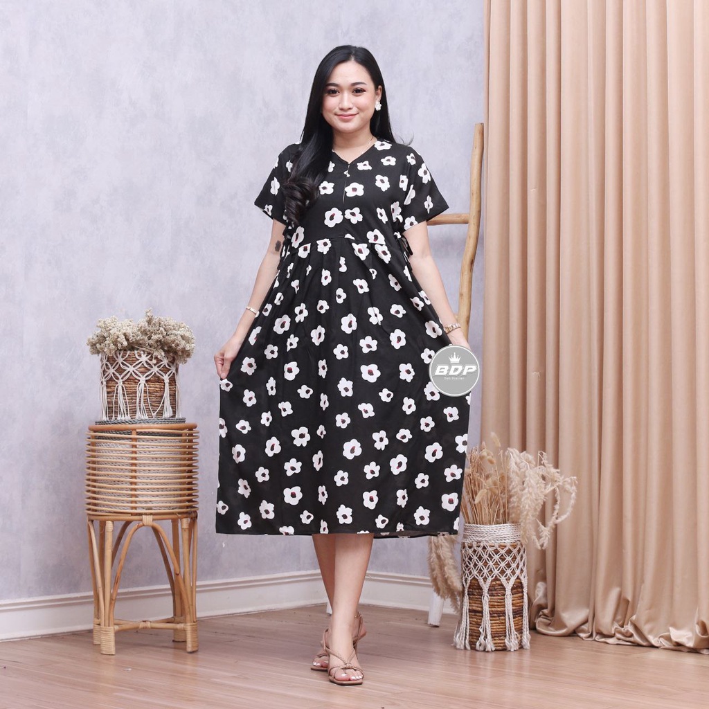 Dianputri - Daster Chibi Panjang Semata kaki Busui Kekinian Non Ruffle Dianputri-pendek sita