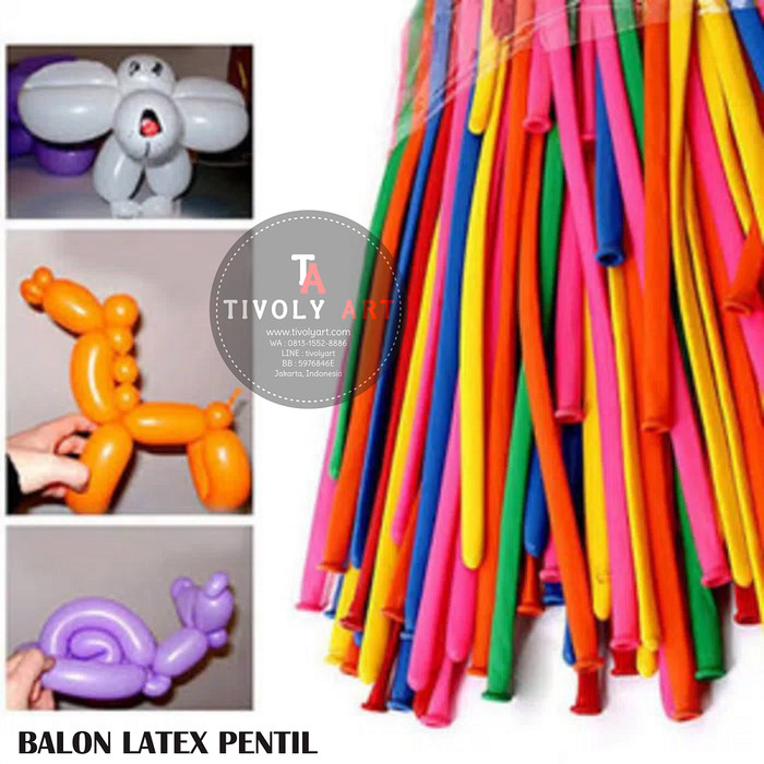 Balon Latex Pentil / Balon Pentil / Balon Twist / Balon Cacing Termurah