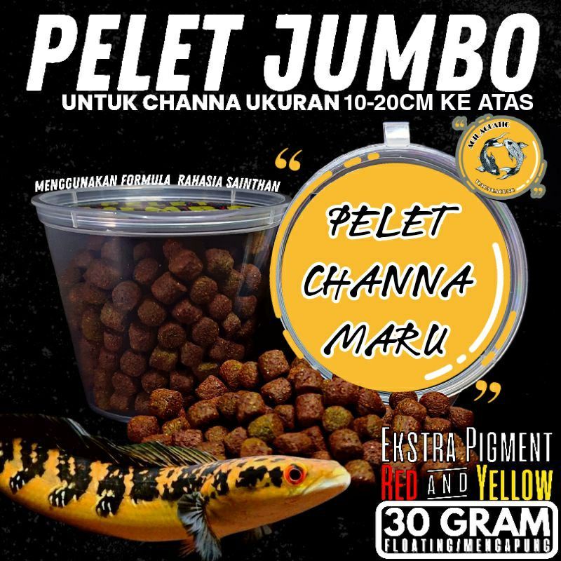 Pelet Premium Jumbo EXTRA Spirulina Pakan Ikan Predator Channa,Oscar,Koki,dll
