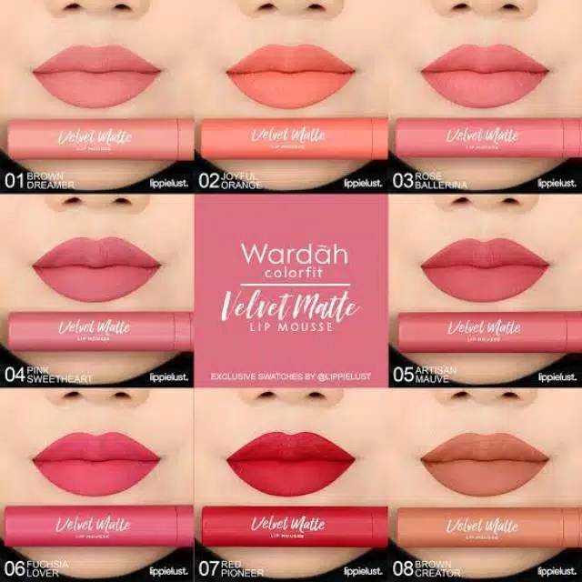 WARDAH COLORFIT VELVET LIP MATTE ORIGINAL 100%