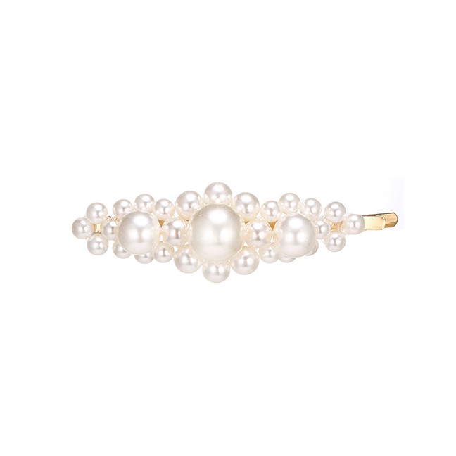 LRC Jepit Rambut Fashion One-word Pearl Hairpin F4425X