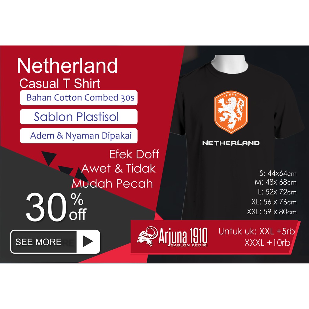 KAOS TIMNAS BELANDA  FIFA PIALA DUNIA KOSTUM BOLA JERSEY KATUN WORD CUP