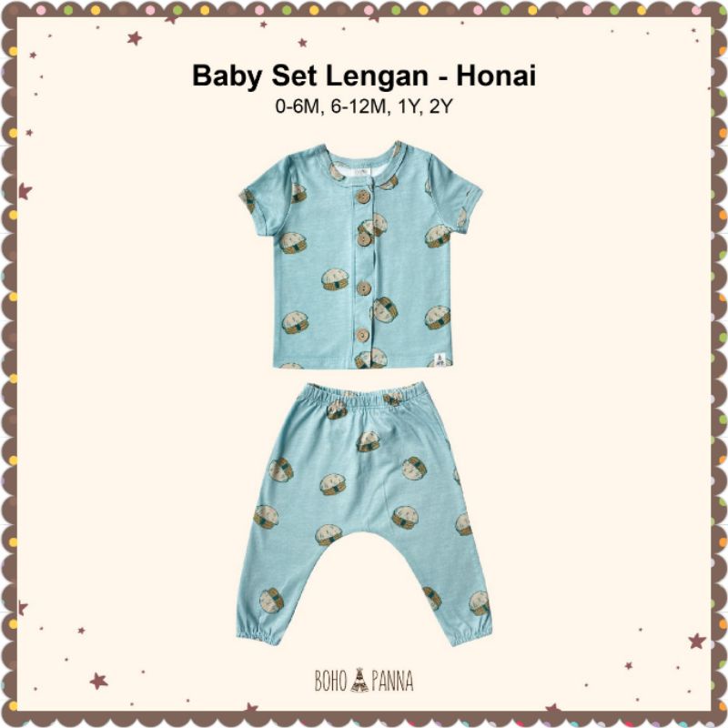 BOHOPANNA - Baby Set Lengan Print / Motif (Setelan Bayi Anak)