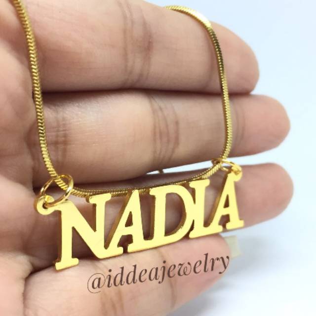 Kalung Nama Gold - Kalung Nama Lapis Emas