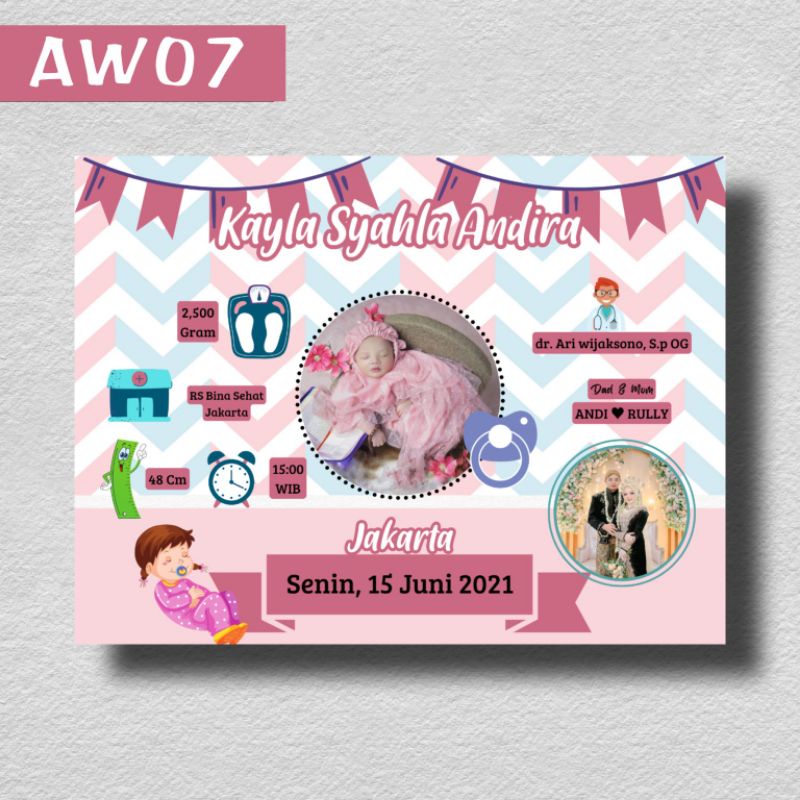 [Soft File] Desain biodata bayi , Kado ulangtahun, dekorasi rumah-6