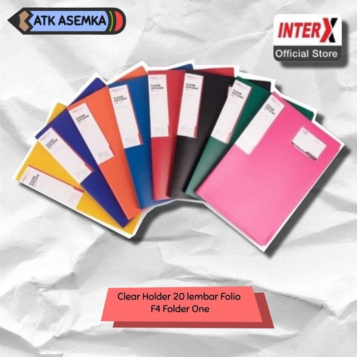 

ORGANIZER-DOCUMENT- CLEAR HOLDER 20 LEMBAR FOLIO / F4 FOLDER ONE / MAP - HITAM -DOCUMENT-ORGANIZER.
