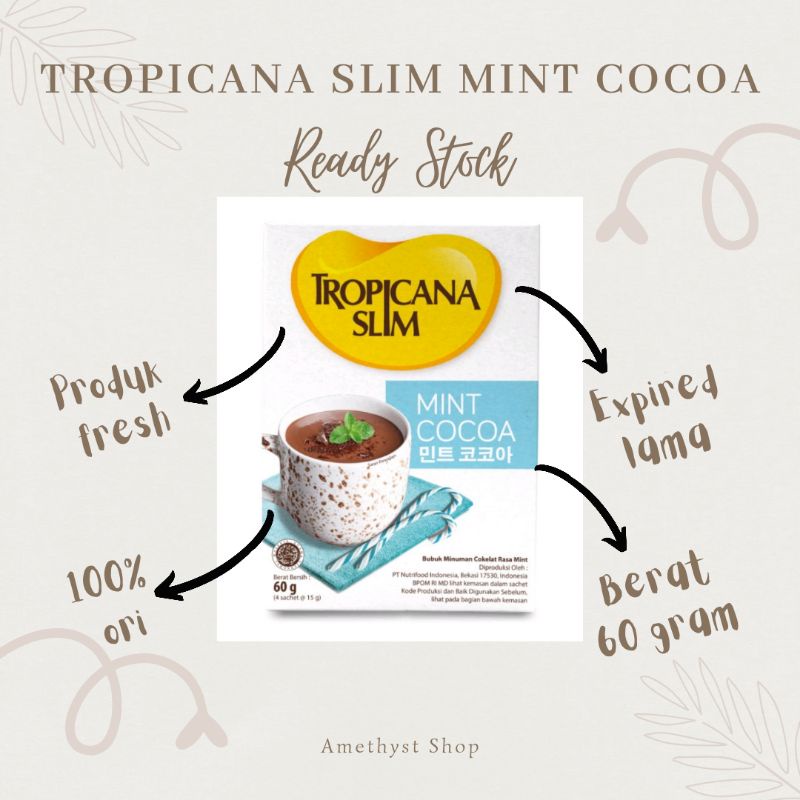 [NUTRIMART] Tropicana Slim Mint Cocoa 60 gr