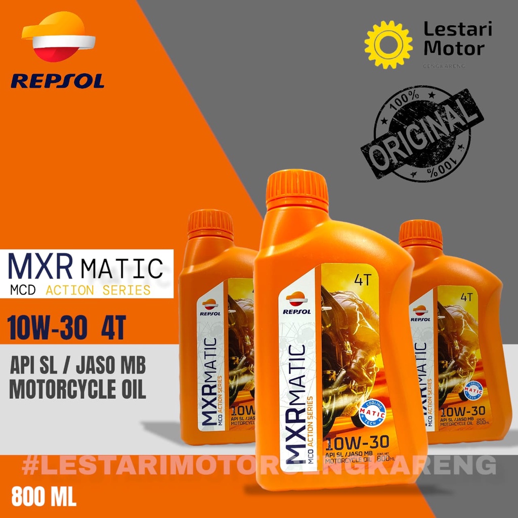 OLI REPSOL MATIC MXR 10W30 800ML MOTOR MATIK DENGAN COOLING TEKNOLOGI