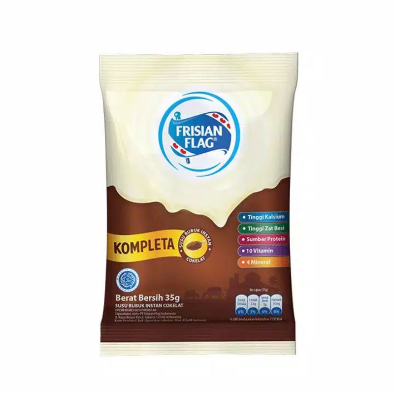 

Susu Bubuk Frisian Flag KOMPLETA Cokelat Sachet 35 gr