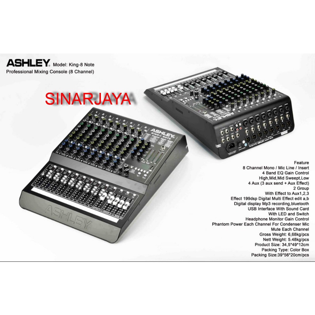 MIXER AUDIO ASHLEY KING 8 NOTE ORIGINAL