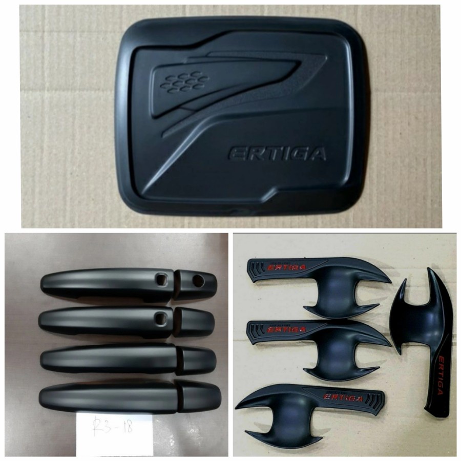 PAKET Handle Outer &amp; Tank Cover Hitam Doff All New Ertiga 2018-2022