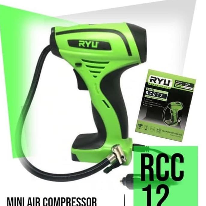 Pompa angin elektrik portable RYU Mini compessor RCC 12