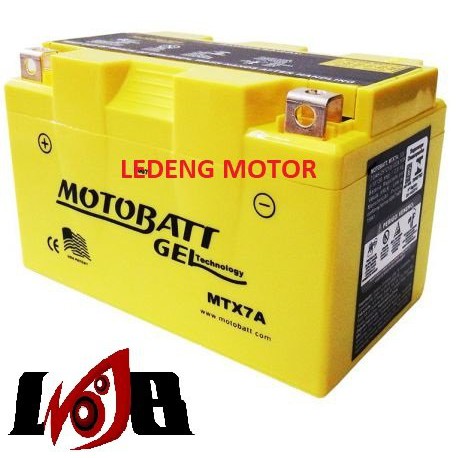 Accu Motobatt Gel MTX7A YTX7-BS YTX9-BS Ninja 250 Minerva Kymco Benelli