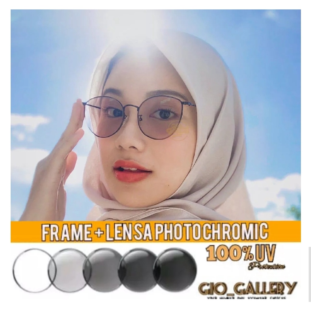 Kacatama photocromic kacamata antiradiasi kacamata hitam minus pria wanita