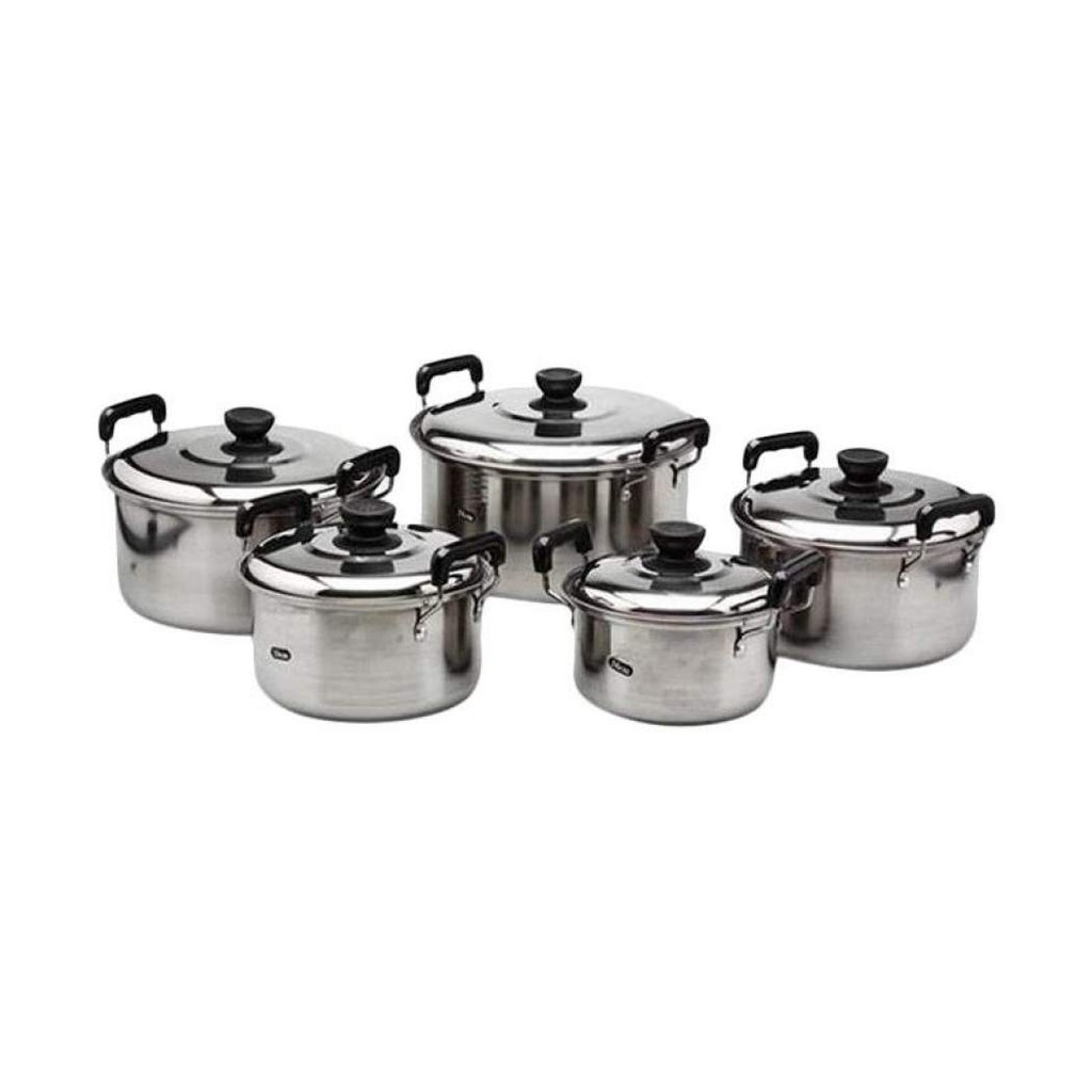 America High Pots Set Panci Stainless Steel 5 in 1