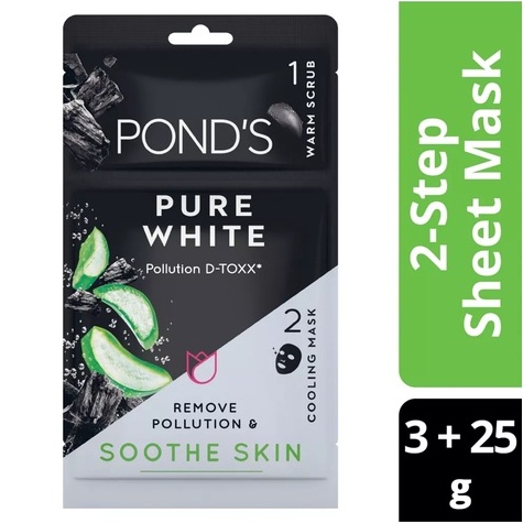 Pond's Pure White 2in1 Sheet Mask Brighten Skin 25g