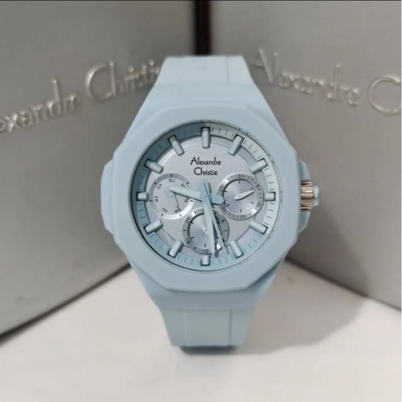 Jam Tangan Alexandre Christie Wanita AC 6590 / AC6590 BF Blue Sky Original