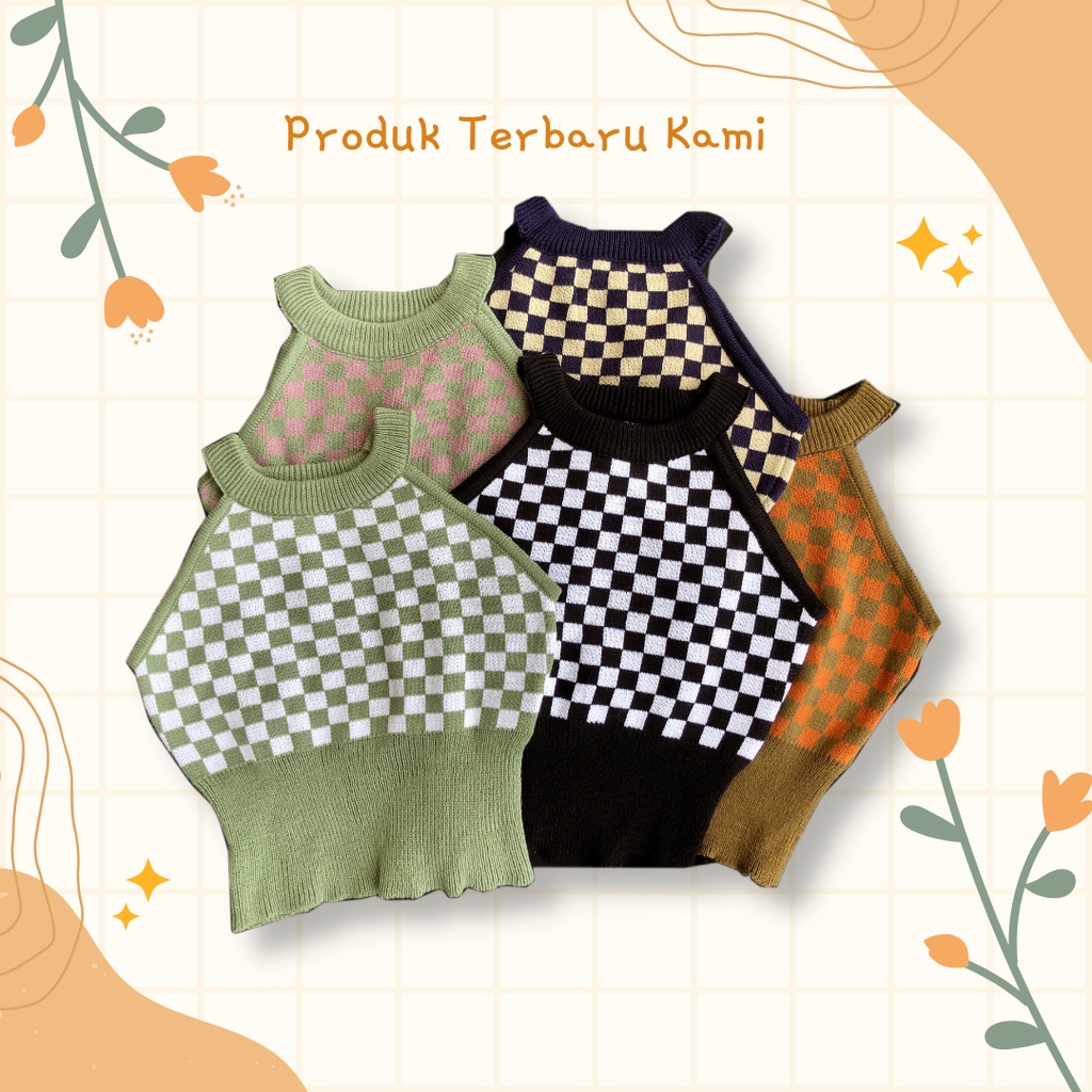 Knit TankTop (Rajut) Tanktop berbahan rajut
