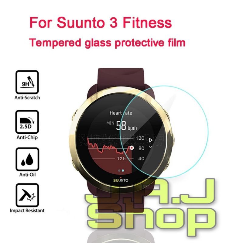 TEMPERED GLASS SUUNTO 3 FITNESS FITNES ANTI GORES KACA WATCH SCREEN GUARD PELINDUNG LAYAR JAM