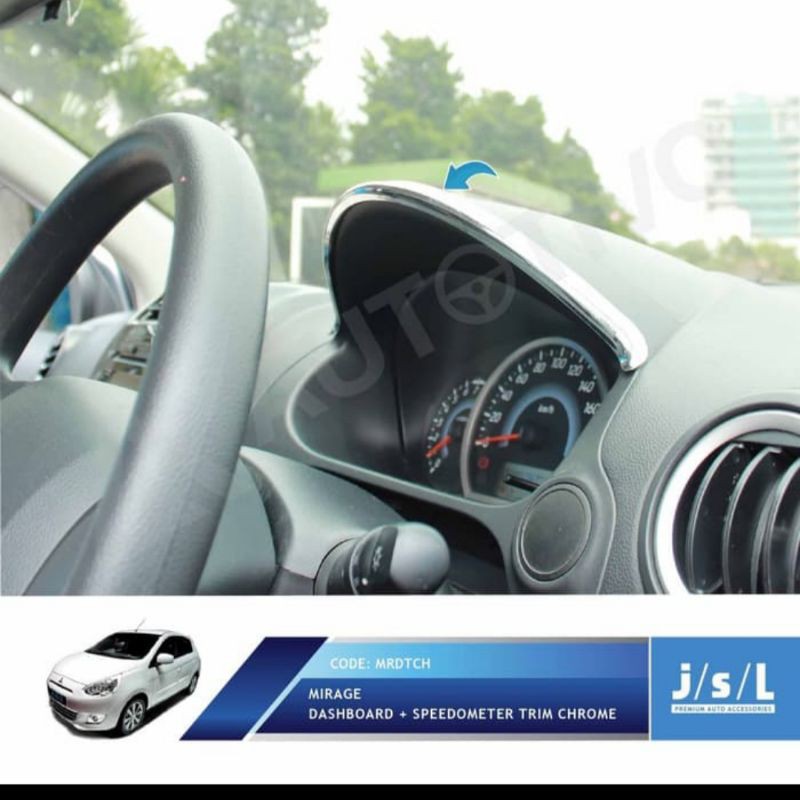 list dashboard interior Mitsubishi Mirage chrome jsl