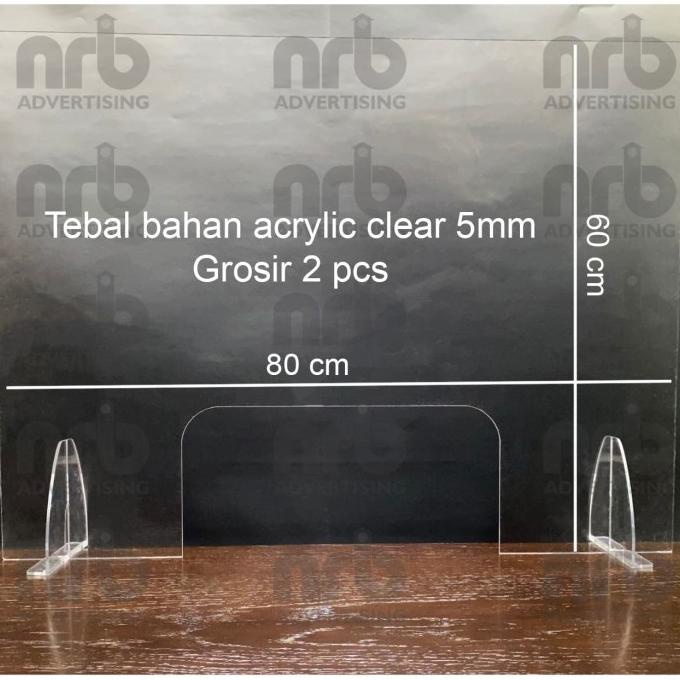 

Akrilik Sekat / Partisi / Pembatas / Divider Kasir Universal 5Mm 60X80 Terlaris