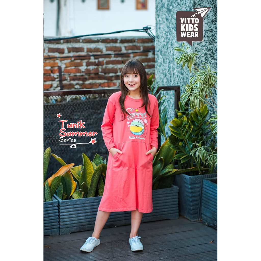 Tunik Anak Junior Big Cutting Summer Dress Vitto