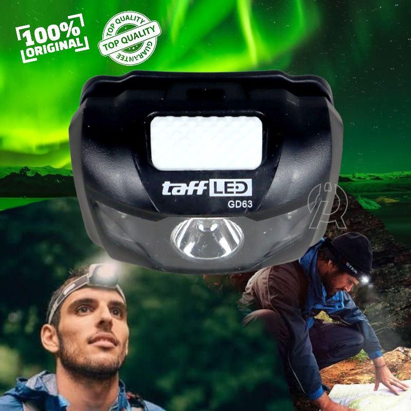 TERMURAH Senter Kepala Taffled GD63 Headlamp LED Multifunction Outdoor 3W Adventure