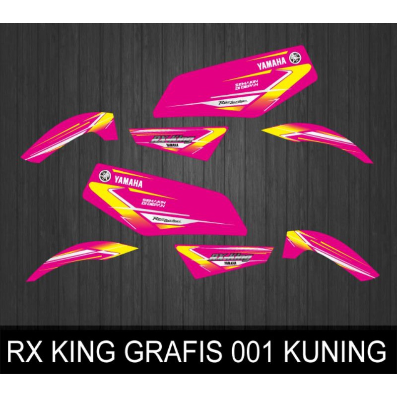 stiker striping variasi RX KING 001 KUNING