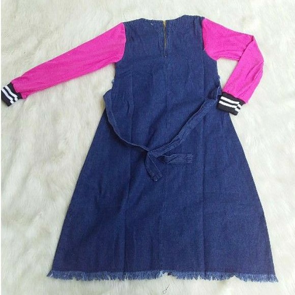 Gamis jeans anak LOL LED 6 thn 7 thn 2. model satu ukuran