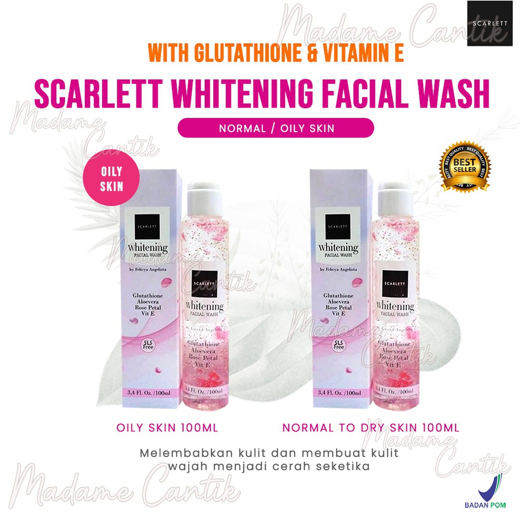 ✿ MADAME ✿ WHITENING SCARLETT FACIAL WASH ACNE SKIN NORMAL TO DRY SKIN ORIGINAL