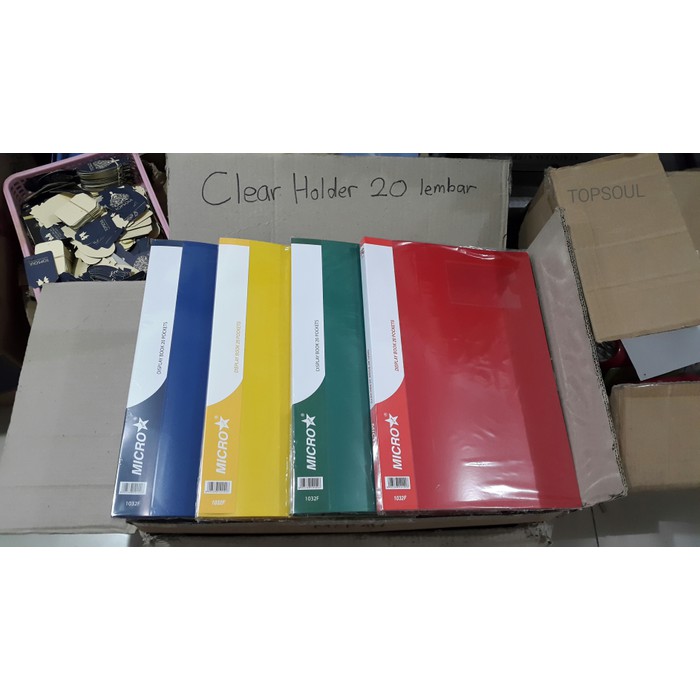 

Clear Holder 20 lembar Folio / F4 Map Document Display Book 20 Pockets
