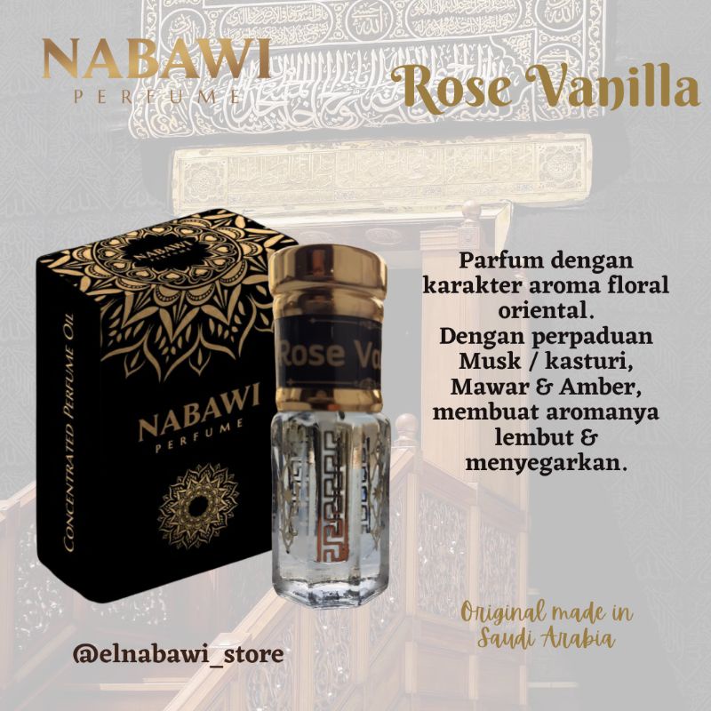 Parfum Arab Original "VANILLA ROSE", by Nabawi Perfume