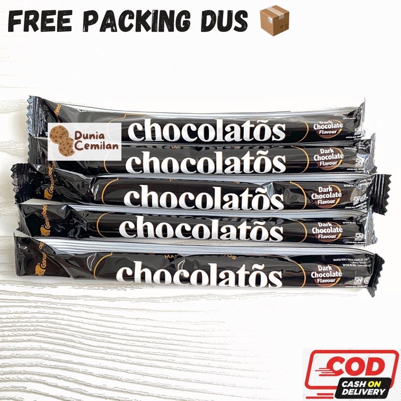 [TERMURAH!!] Gery Chocolatos Dark Choco SATUAN 18 Gram - Wafer Roll Dark Choco Renyah