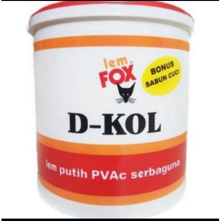 

LEM FOX 4KG/ LEM REFILL PUTIH PVAC 4 KG/ LEM KAYU/ JILID / KERTAS