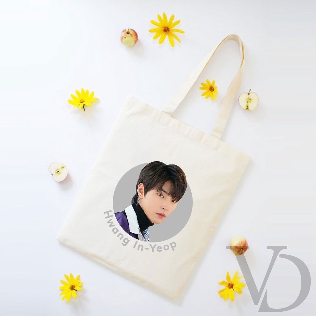 TOTE BAG BAHAN KANVAS KOREAN AKTOR / korean drama TOTE BAG / TAS BELANJA MOTIF KOREA