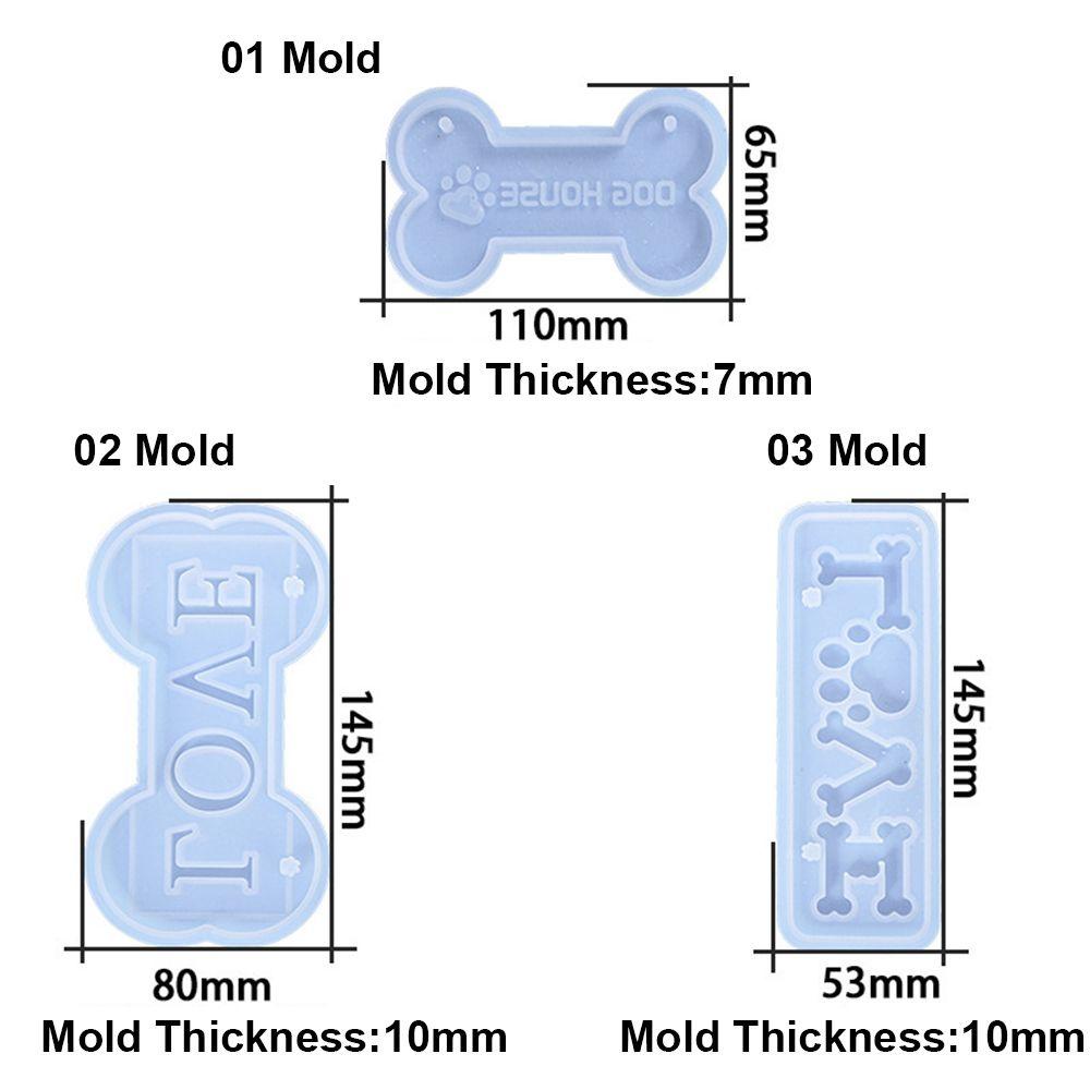 Preva Rumah Anjing Huruf Cinta Rumah Dekorasi Rumah Perhiasan Cetakan Epoxy Casting Resin Mold Doorplate Tanda Pintu