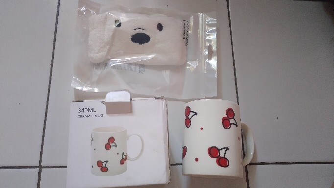 Miniso Official Mug Keramik Gelas Air Minum Kopi Cangkir Buan Karakter Lucuceramic Mug 340ml