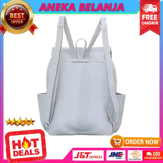 Tas Ransel Wanita Kekinian Model Zerita Warna Grey Tas Cewek Cocok Untuk Hangout Multifungsi Ekonomis