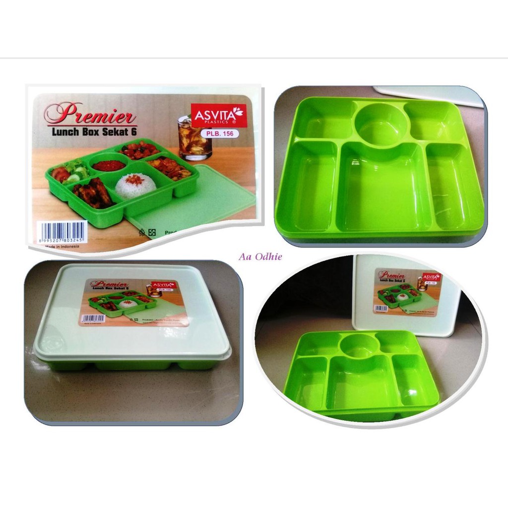 Tempat Makan Lunch Box Sekat 6 Premier - Asvita 156
