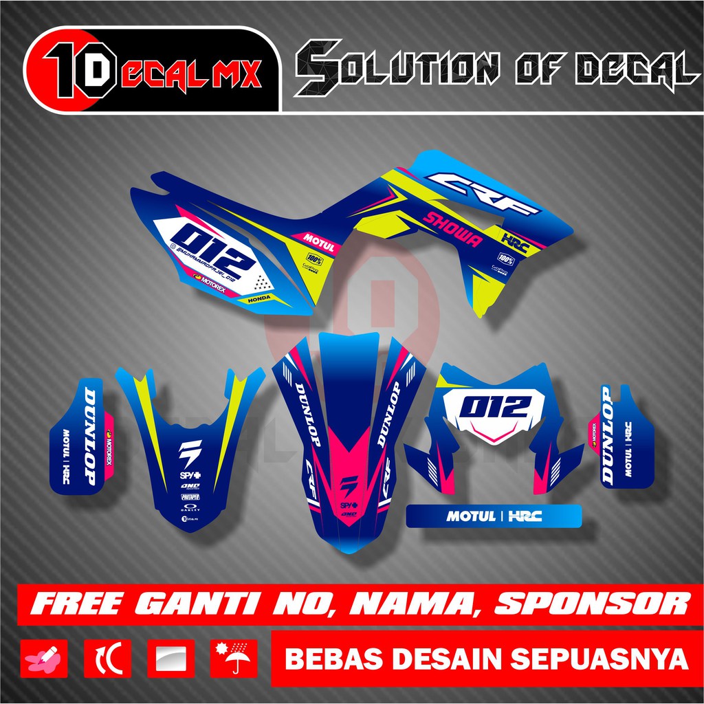 DECAL CRF 150 L BIRU LANGIT FULL BODY