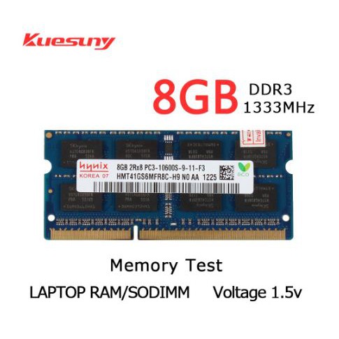 NEW RAM Laptop 8GB hynix 2rx8 pc3-10600s DDR3 1333MHz 204Pin Intel SODIMM
