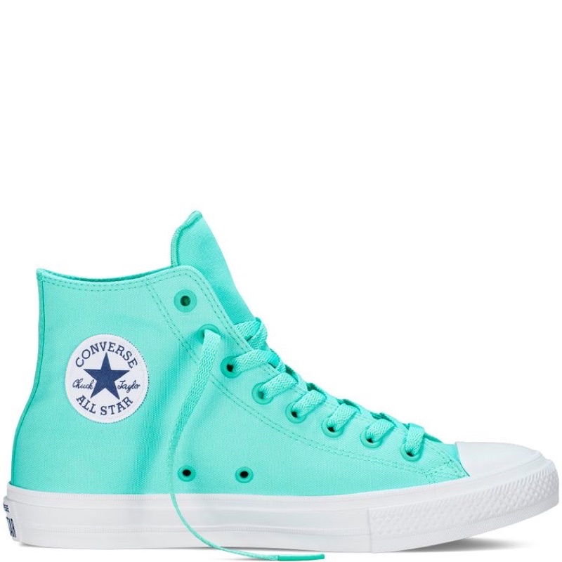 Sepatu Converse anak dewasa Chuck Taylor II biru tosca original